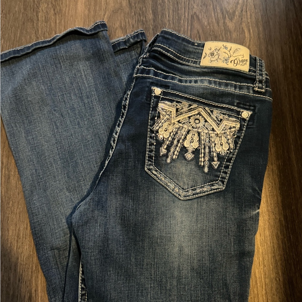 Embellished Blue Jeans